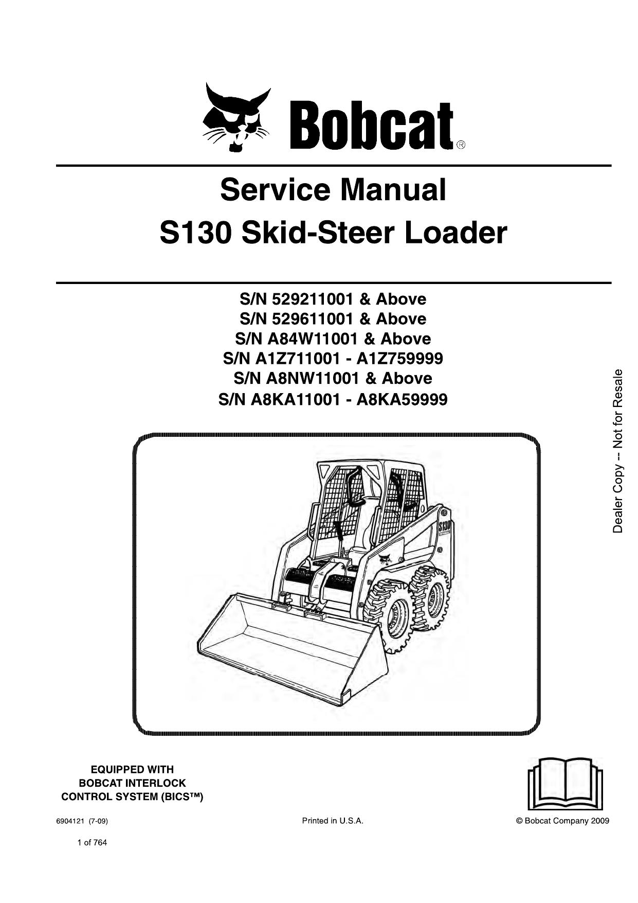 S130 Skid-Steer Loader Service Manual Bobcat 3